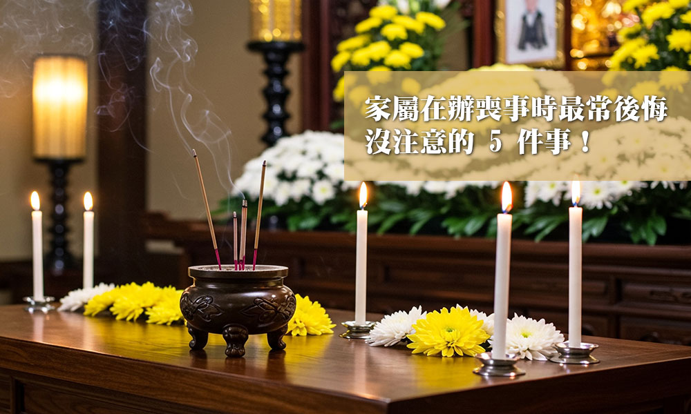 家屬在辦喪事時最常後悔沒注意的 5 件事！